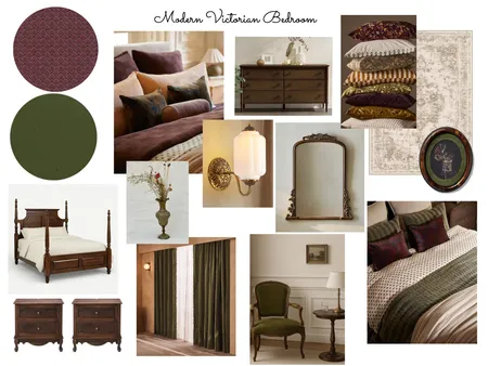 Modern Victorian Bedroom Interior Design Mood Board by BJSchmid11