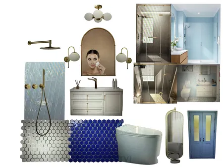 Mutiara Puchong Light Blue Master Bathroom MB Interior Design Mood Board by al1168ster@gmail.com