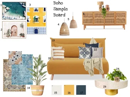 Boho Interior Design Mood Board by hensley@internode.on.net