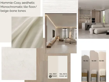 warm cozy living room tile monochromatic Interior Design Mood Board by Fenia_Kravariti