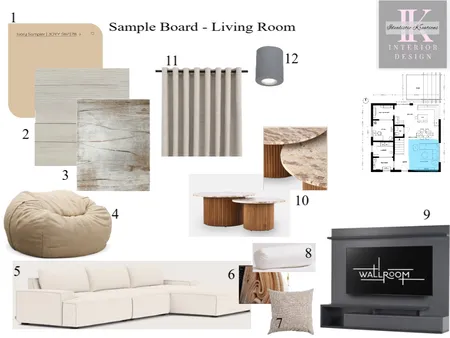 sample board - Living Room Interior Design Mood Board by Kerry Govender