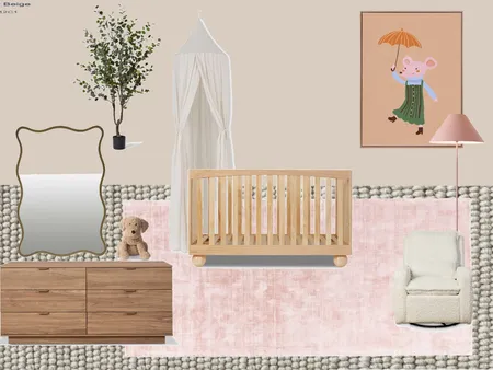 Baby girl nursery Interior Design Mood Board by Laura_xhuti