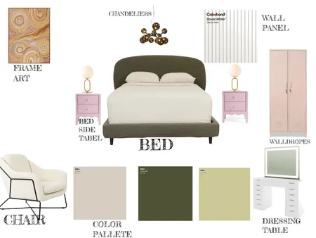 BEDROOM Interior Design Mood Board by samade