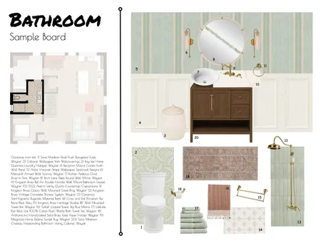 Bathroom Sample Board Interior Design Mood Board by JaydeInteriors on Style Sourcebook