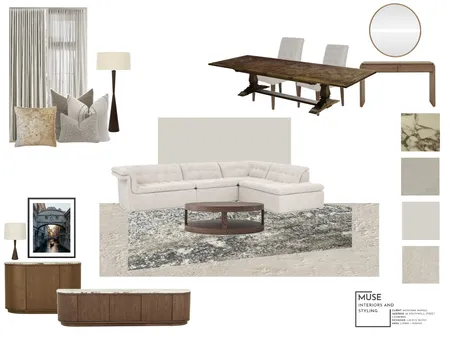 LIVING AND DINING Interior Design Mood Board by lauren-b