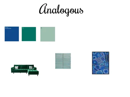 Analogous green color scheme Interior Design Mood Board by DMcAlister
