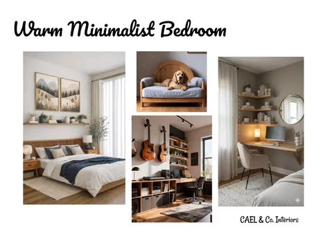 Warm Minimalist Bedroom Interior Design Mood Board by Cae_labitag