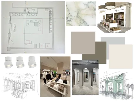 clothing shop Interior Design Mood Board by Katerinakaryda