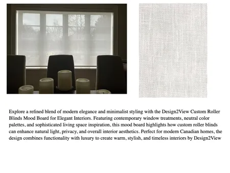 Design2View Custom Roller Blinds Mood Board for Elegant Interiors Interior Design Mood Board by Design2View Blinds & Window Covering on Style Sourcebook