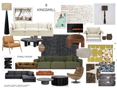 FAMILY ROOM Interior Design Mood Board by lisajonesstylist