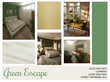 Green Escape 2 Interior Design Mood Board by Meleena17