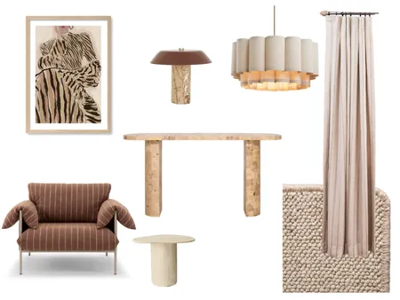 Feeling Pink Living Room Interior Design Mood Board by Muse Design Co