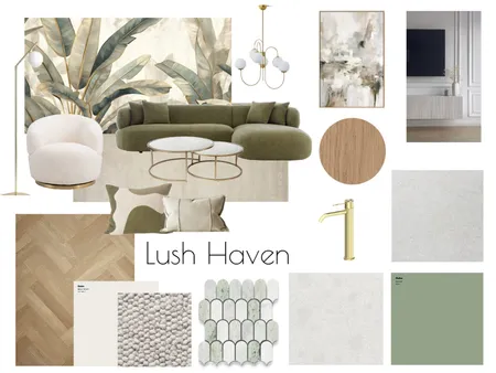 AT3 Styling Cluster Lush Haven Complete with cushions Interior Design Mood Board by Kylie W on Style Sourcebook