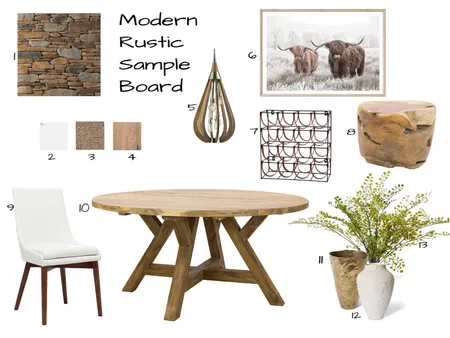 Modern Rustic Sample Board Interior Design Mood Board by hensley@internode.on.net on Style Sourcebook