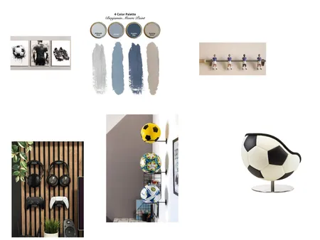 Habitación adolescente. Fotbal Interior Design Mood Board by Monica Hernando on Style Sourcebook