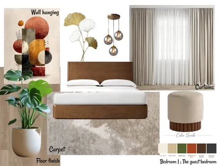Guest Bedroom Interior Design Mood Board by praisedaphne@gmail.com