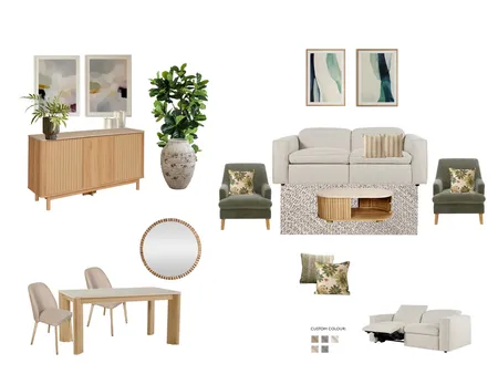 Living + Dining Interior Design Mood Board by IIDR Interior Design