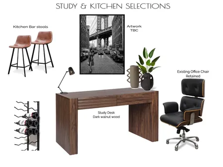 STUDY NICK Interior Design Mood Board by HOUSE OF MAY DESIGNS