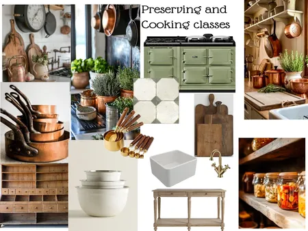 Cooking classes and Preserving Interior Design Mood Board by otjiwa@gmail.com