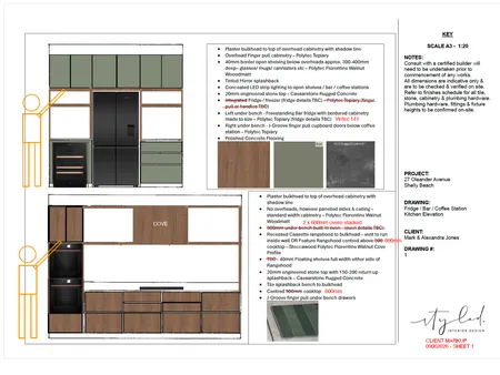 Jones Kitchen Elevation Interior Design Mood Board by Styled Interior Design