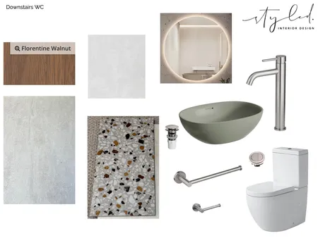 Jones - Downstairs Bathroom Interior Design Mood Board by Styled Interior Design