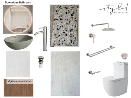 Jones - Downstairs Bathroom Product Board Interior Design Mood Board by Styled Interior Design