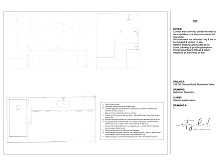 Mayne - Bathroom Elevations Interior Design Mood Board by Styled Interior Design