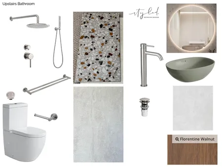 Jones - Upstairs Bathroom Product Board Interior Design Mood Board by Styled Interior Design