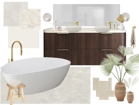Brown Beige bathroom Interior Design Mood Board by msty2@schools.vic.edu.au