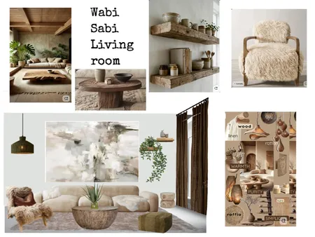 Wabi Sabi Living room interior design Interior Design Mood Board by Honni_louise