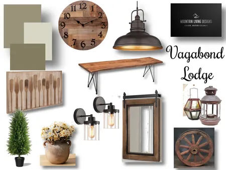 Vagabond Lodge Interior Design Mood Board by MOUNTAIN LIVING DESIGNS