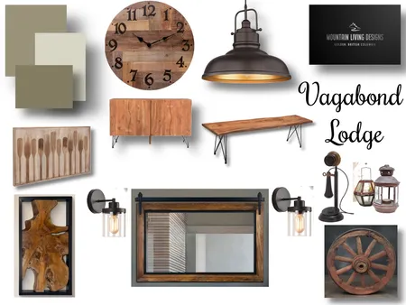 Vagabond Lodge Interior Design Mood Board by MOUNTAIN LIVING DESIGNS