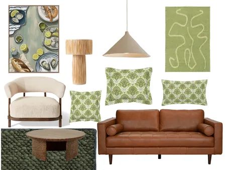 green florals Interior Design Mood Board by Xime
