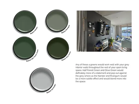 TV Feature Wall  - Green Colour Options Interior Design Mood Board by kshaw