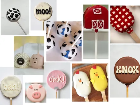 Knox's 1st B-day Cake Pops Interior Design Mood Board by AlexaWhitehurst