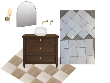 Ensuite - Spanish Tiles & Checker Interior Design Mood Board by victoriastewart95