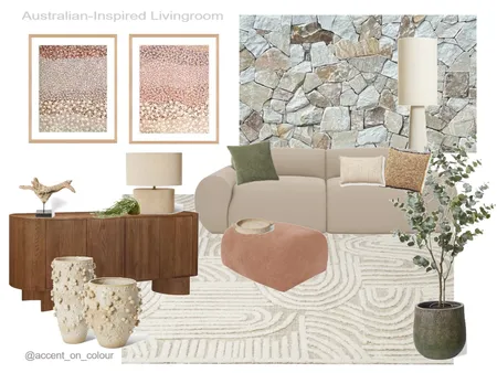 Australian-Inspired Livingroom Interior Design Mood Board by Accent on Colour