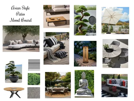 asian style patio Interior Design Mood Board by lisabet