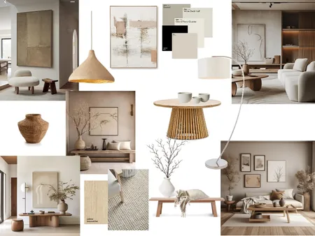 main board Japandi1 Interior Design Mood Board by moneil