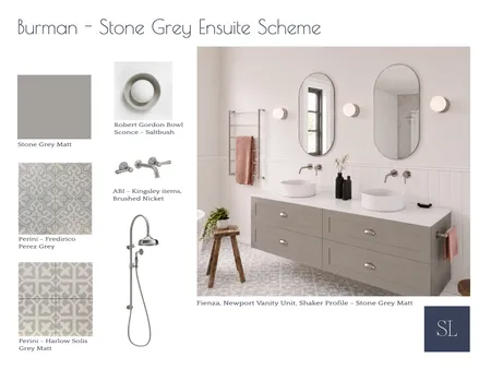 Burman - Stone Grey Matt Interior Design Mood Board by Sharon Lynch Interior Design