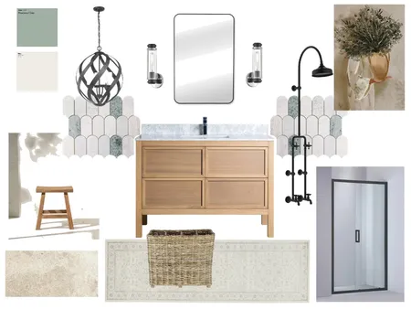Farmhouse Bathroom Interior Design Mood Board by moneil