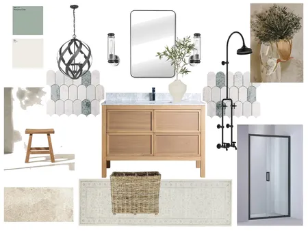 Farmhouse Bathroom Interior Design Mood Board by moneil