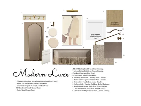 Walk in Robe Interior Design Mood Board by Sharon