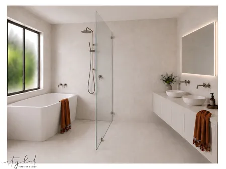 Julie & Tim Bathroom Concept Interior Design Mood Board by Styled Interior Design