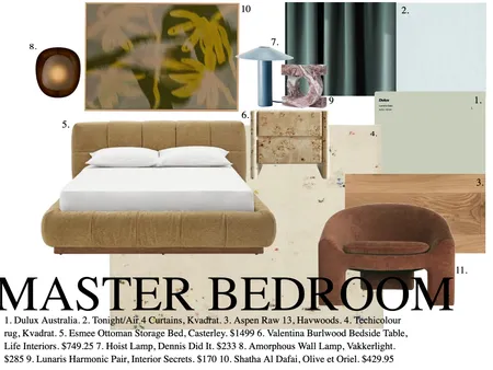 Master Bedroom Interior Design Mood Board by lidiyabilek