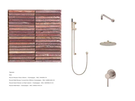 9- Red trav shower Interior Design Mood Board by CRD Design