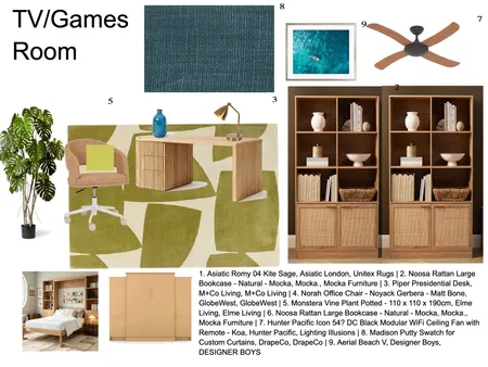 Multiuse Room Mod 9 M Snow Interior Design Mood Board by SnowInteriorSpaces
