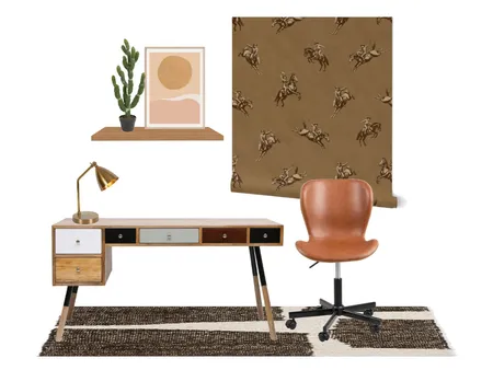 Vintage cowgirl wallpaper for a bold home office Interior Design Mood Board by shwetaggaikwad