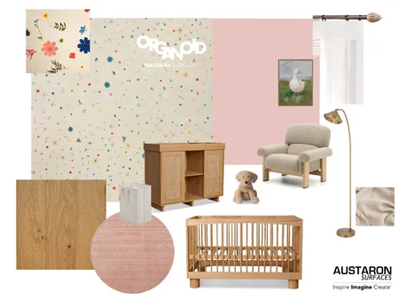 Nursery Bedroom Inspo Interior Design Mood Board by Austaron Surfaces