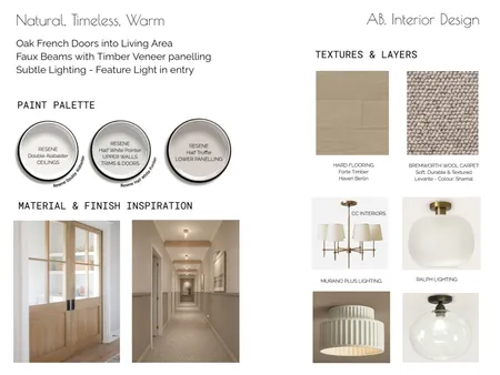 Neutral Palette - Hallway Interior Design Mood Board by ABDesign